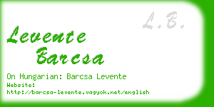 levente barcsa business card